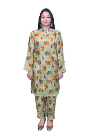 Top Grade Floral Linen 2-Piece Suit