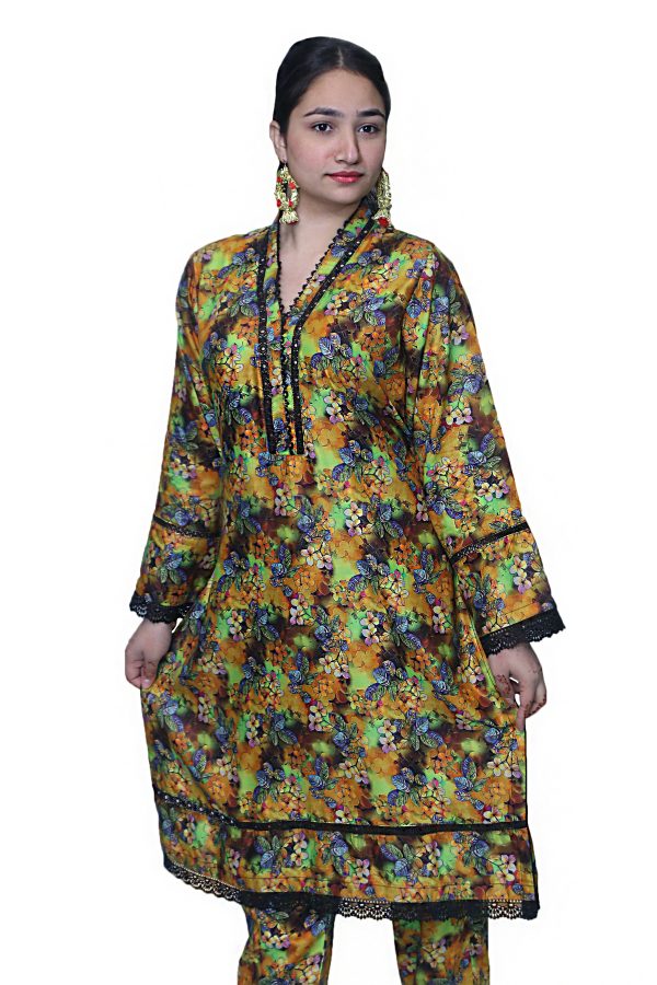 Top Grade Floral Linen 2-Piece Suit