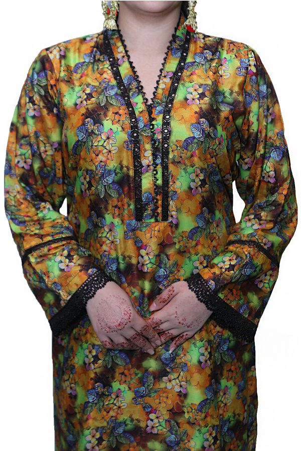 Top Grade Floral Linen 2-Piece Suit - Image 2