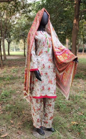 Top Grade Floral Linen 3-Piece Suit