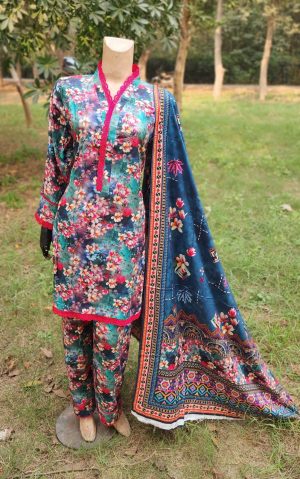 Top Grade Floral Linen 3-Piece Suit