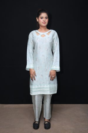 Top Grade Powder Printed Linen 2-Piece Suite.
