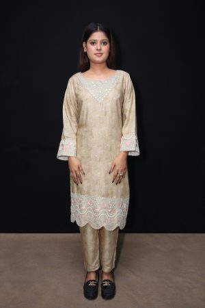 Top Grade Powder Printed Linen 2-Piece Suite.